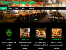 Tablet Screenshot of paddyspubandgrill.com
